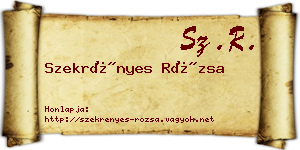 Szekrényes Rózsa névjegykártya