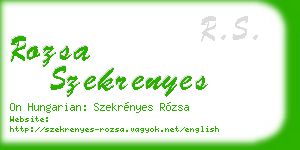 rozsa szekrenyes business card